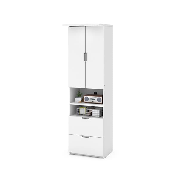Lumina 24W Storage Unit with 2 Drawers, White